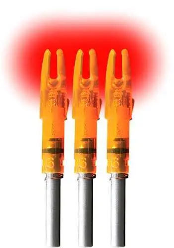 Lumenok Lighted Nocks HD Orange Gold Tip 3 pk.