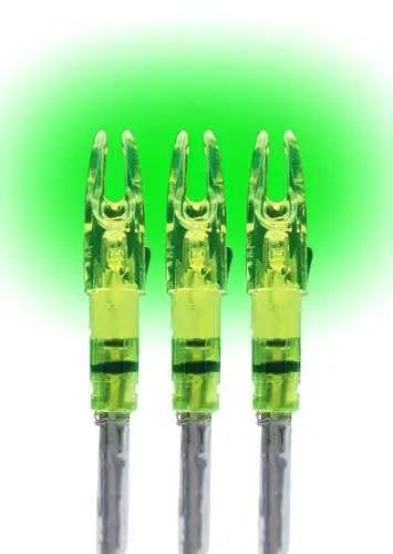 Lumenok Lighted Nocks Green S 3 pk.