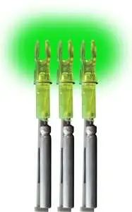 Lumenok Lighted Nocks Green X 3 pk.