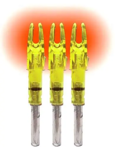 Lumenok Lighted Nocks HD Orange S 3 pk.
