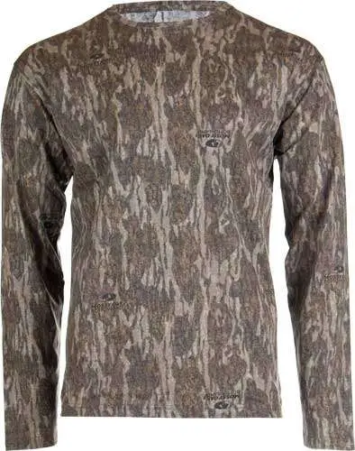 Habit Bear Cave Camo Tee Long Sleeve Mossy Oak New Bottomland Large