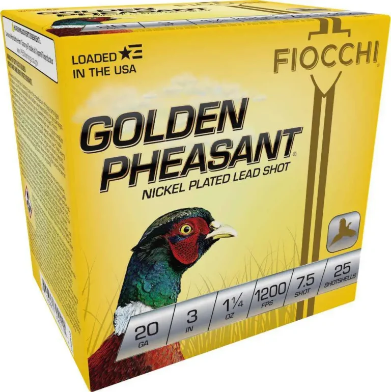 Fiocchi 203SP75 Extrema Golden Pheasant 20 Gauge 3″ 1 1/4 oz 7.5 Shot 25 Bx/ 10 Fiocchi 203SP75 Extrema Golden Pheasant 20 Gauge 3″ 1 1/4 oz 7.5 Shot 25 Bx/ 10