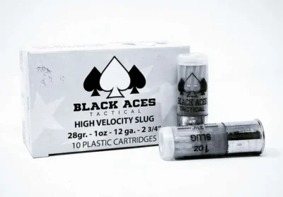 Black Aces Tactical 12 Gauge Slug 10RD Box 2 3/4″ 1650FPS
