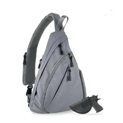 Jessie James Handbags Peyton Sling Shoulder Concealed Carry Backpack – Gray