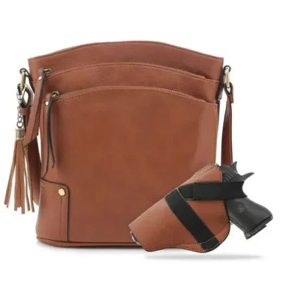 Jessie James Handbags Robin Concealed Carry Lock And Key Crossbody – Tan