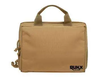 ATI DOUBLE PISTOL CASE TAN RUKX GEAR ATI DOUBLE PISTOL CASE TAN RUKX GEAR