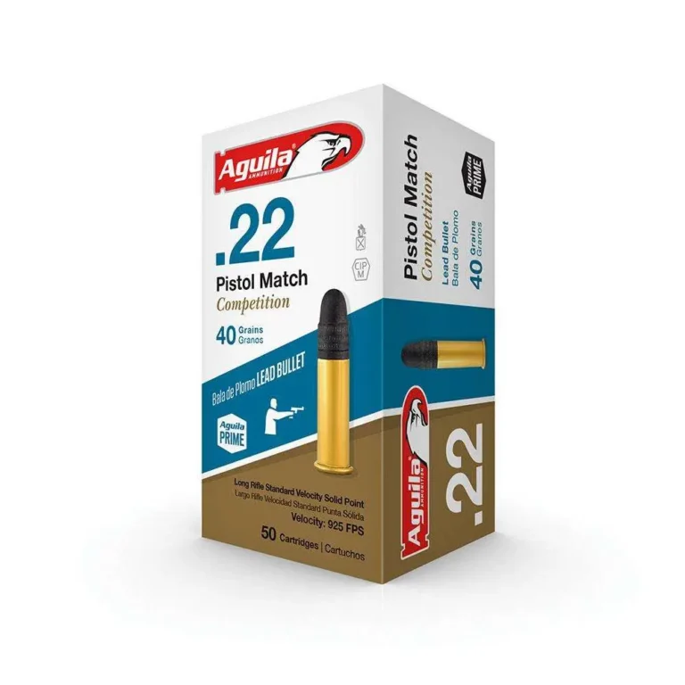 Aguila 1B222516 Match 22 LR 40 gr Lead Solid Point 50 Bx/ 100 Cs Aguila 1B222516 Match 22 LR 40 gr Lead Solid Point 50 Bx/ 100 Cs
