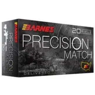 BARNES PRECISION MATCH 6MM CREEDMOOR 20/rd AMMO BARNES PRECISION MATCH 6MM CREEDMOOR 20/rd AMMO