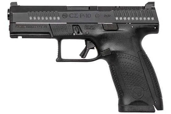 CZ 95130 P-10 C Optics Ready 9mm Luger 4″ 15+1 Black Black Interchangeable Backs