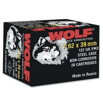 WOLF 7.62X39 123GR FMJ 20/BOX