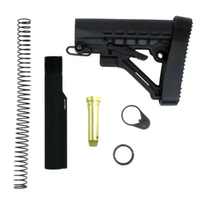 AR15 Mil Spec Buffer Tube Kit W/6 Position Stock w/QD Attach