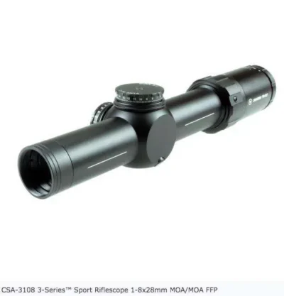 Crimson Trace CSA3108 3-Series Sport 1-8x 28mm Obj 34mm Tube Black Anodized Fini