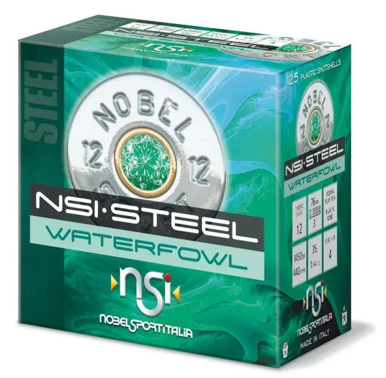 NSI Steel Waterfowl 12 gauge 3″ 1 1/4 Oz #BB Shot 1450fps 25/Rd