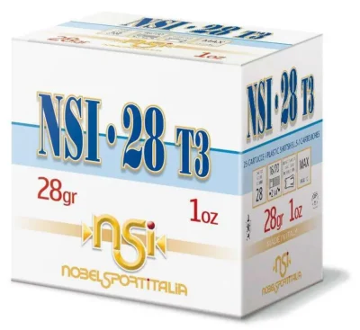NSI 28 T3 28 gauge 2 3/4″ 1 Oz #7 1/2 Shot 1205fps 25/Rd