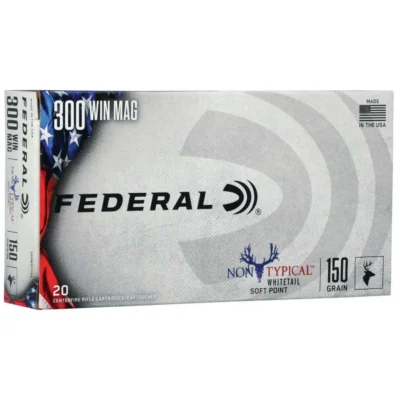 Federal 300WDT150 Non-Typical  300 Win Mag 150 gr Non-Typical Soft Point (SP) 20