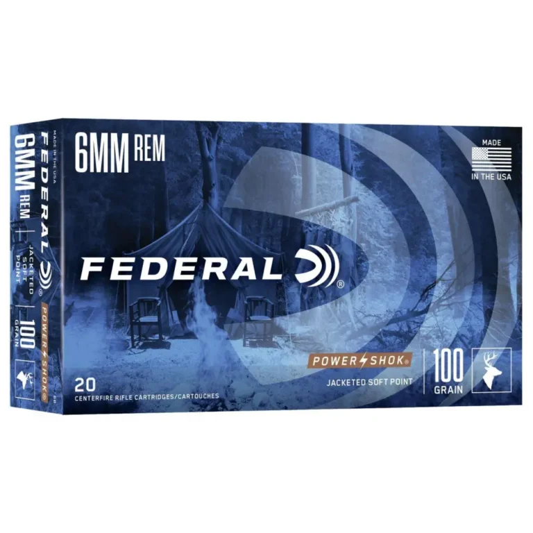 Federal 6B Power-Shok 6mm Rem 100 gr Jacketed Soft Point (JSP) 20 Bx/ 10 Cs Federal 6B Power-Shok 6mm Rem 100 gr Jacketed Soft Point (JSP) 20 Bx/ 10 Cs