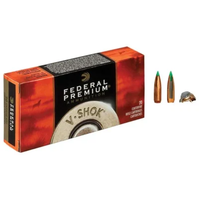 Federal P22250F Premium V- Shok 22-250 Rem 55 gr Nosler Ballistic Tip (NBT) 20 B