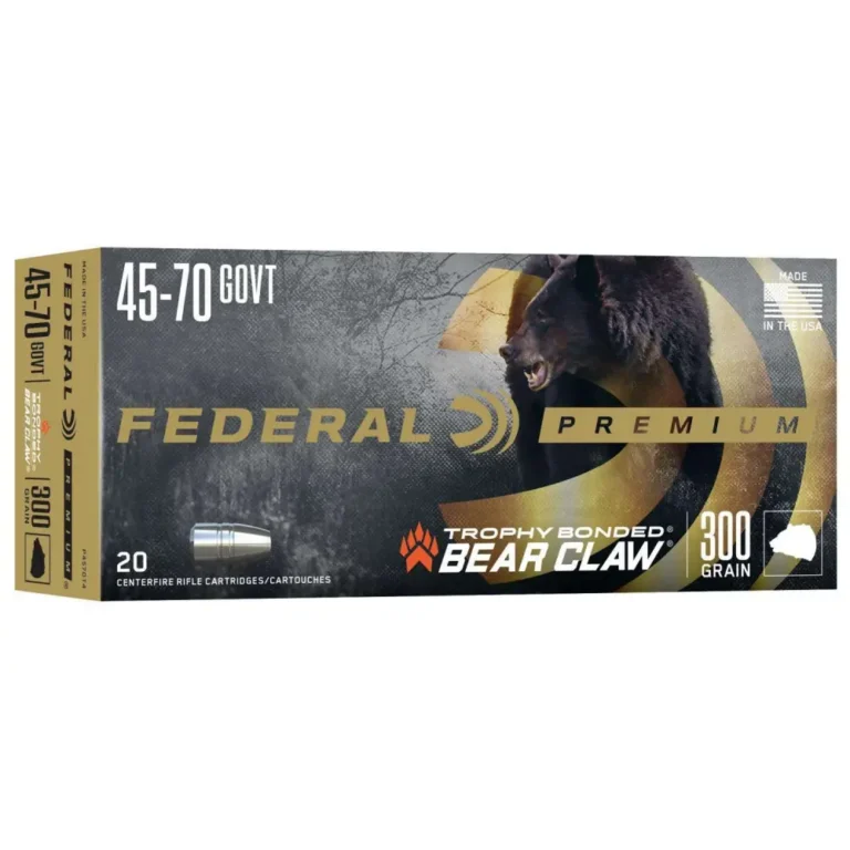 Federal P4570T4 Premium  45-70 Gov 300 gr Trophy Bonded Bear Claw (TBBC) 20 Bx/