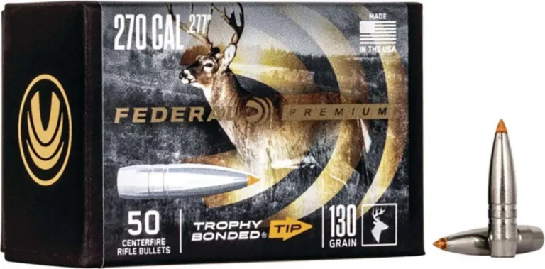 FEDERAL .277 CALIBER 130GR TROPHY BONDED TIP CB BULLET 50RD FEDERAL .277 CALIBER 130GR TROPHY BONDED TIP CB BULLET 50RD