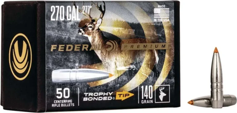 FEDERAL .277 CALIBER 140GR TROPHY BONDED TIP CB BULLET 50RD FEDERAL .277 CALIBER 140GR TROPHY BONDED TIP CB BULLET 50RD