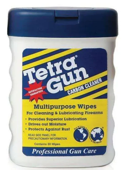 TETRA GUN CARBON CLEANER WIPES 50 COUNT
