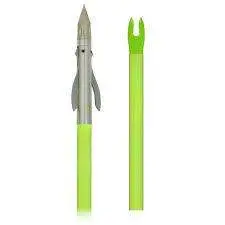 MUZZY IRON 2-BLADE FISH POINT W/CHARTREUSE ARROW