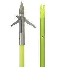 MUZZY IRON 3-BLADE FISH POINT W/CHARTREUSE ARROW