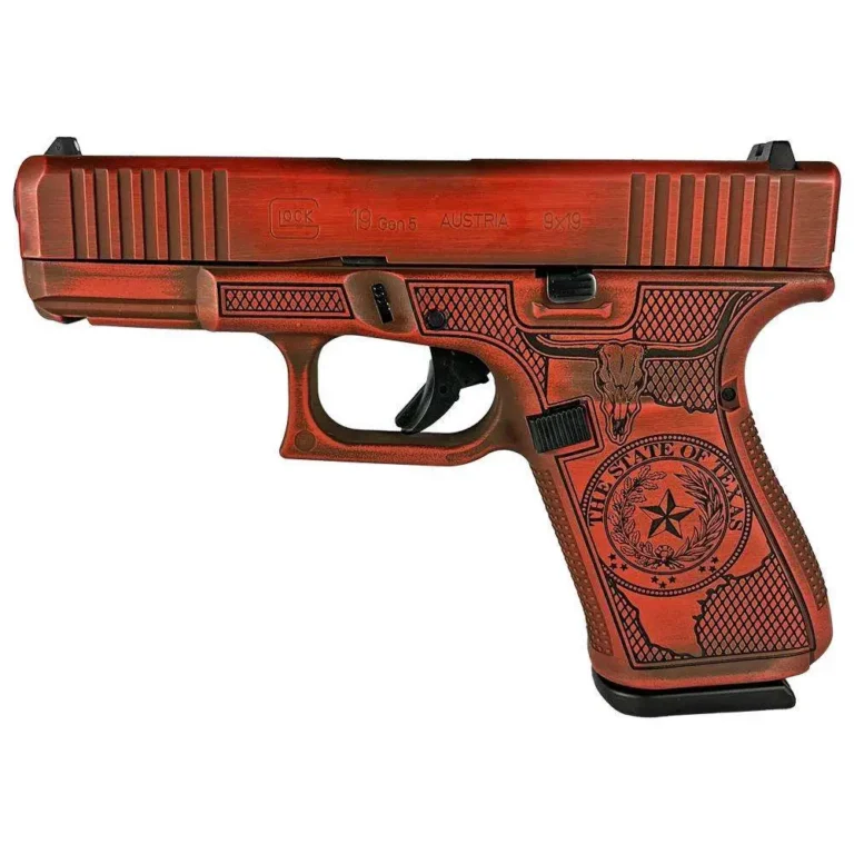 GLOCK G19 GEN5 9MM FXD W/FRONT SERRATIONS 15RD-Texas Orange GLOCK G19 GEN5 9MM FXD W/FRONT SERRATIONS 15RD-Texas Orange