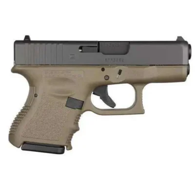 Glock 26 9mm 10 Rnd Fixed Sights OD Green – Green, 3.46″ Barrel, 10+1 Rounds, Polymer Grips, 3-Dot Sights