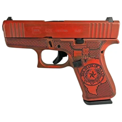 GLOCK 43X 9MM FXD AUSTRIA-Texas Orange
