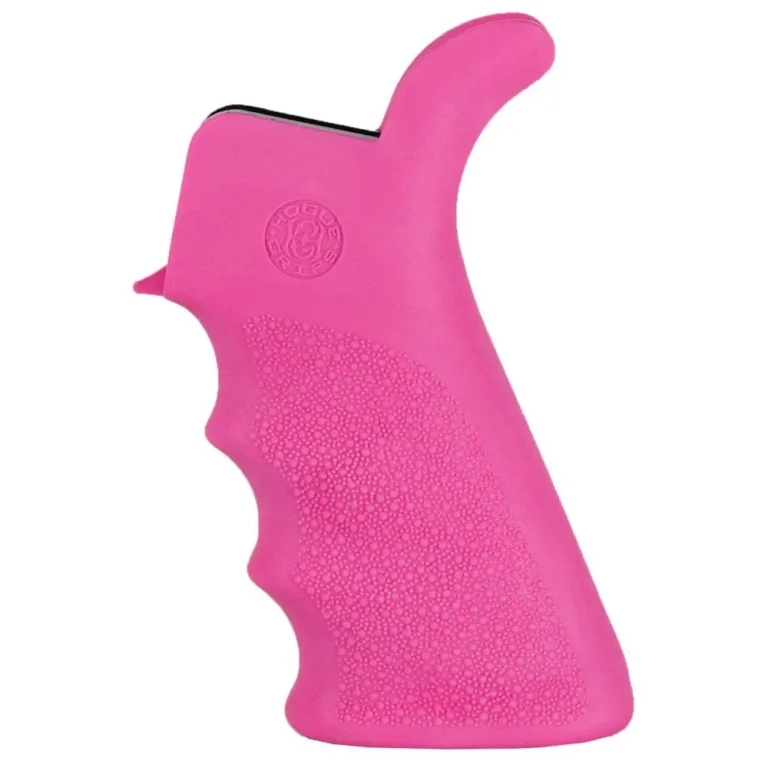 HOGUE AR15 RUBBER GRIP BEAVERTAIL W FINGER GROOVES PINK HOGUE AR15 RUBBER GRIP BEAVERTAIL W FINGER GROOVES PINK