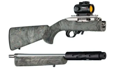 HOGUE RUGER 10/22 STOCK OVERMOLD Takedown Standard Barrel Ghillie Green