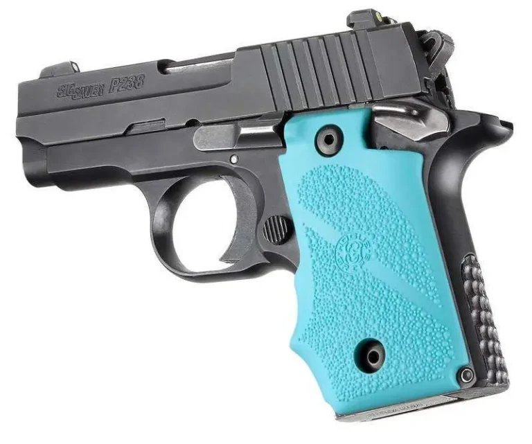 SIG Sauer P238 Rubber Grip with Finger Grooves Aqua SIG Sauer P238 Rubber Grip with Finger Grooves Aqua
