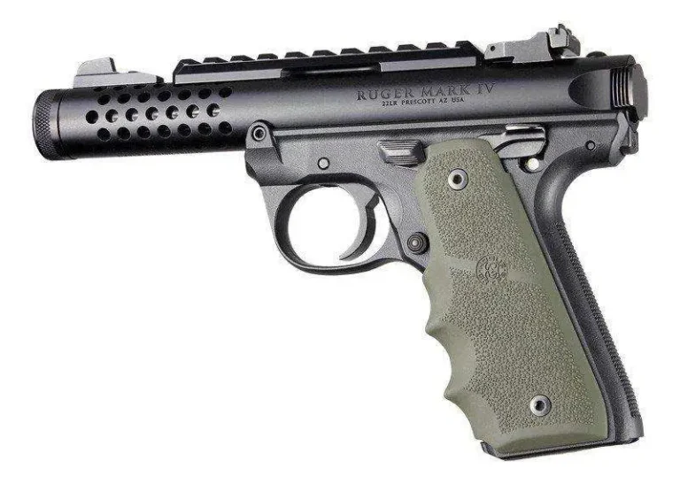 Ruger 22/45 MKIV Rubber Grip with Finger Grooves OD Green Ruger 22/45 MKIV Rubber Grip with Finger Grooves OD Green