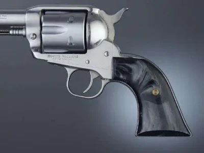 HOGUE COWBOY GRIP RUGER VAQUERO BLACK PEARLIZED
