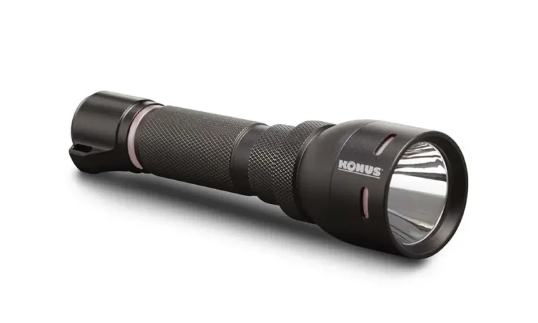 Konus Rechargeable tactical flashlight w/remote switch /mount ring-1000 lum