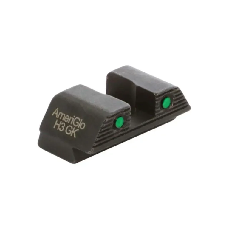 Green Tritium 2-dot Black Outlines .256in H .165 Sq Notch GLOCK Green Tritium 2-dot Black Outlines .256in H .165 Sq Notch GLOCK