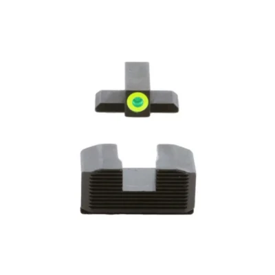 Green tritium LumiGreen Outline FRONT Black serrated REAR Hellcat Std