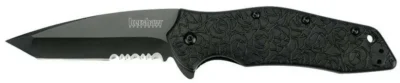 Kershaw Kuro Tanto Assisted Opening Knife (3.125″ Black Serr)