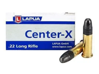 Lapua, Center-X 420163, 22 LR, 40 Grain, Lead Round Nose, 50 Round Box 1073 FPS