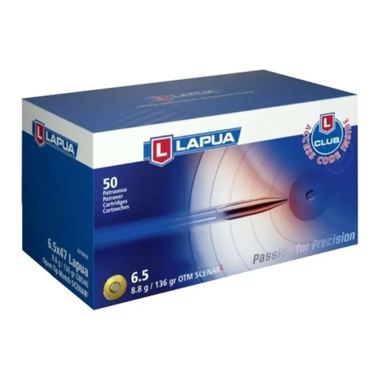 Lapua 6.5 Creedmoor 136 gr Scenar OTM 50rd/box Lapua 6.5 Creedmoor 136 gr Scenar OTM 50rd/box
