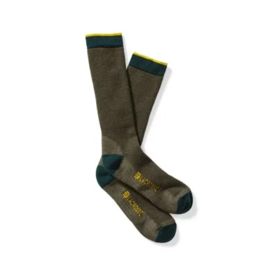 Lacrosse Men’s Merino Midweight Socks Crew OD Green Large