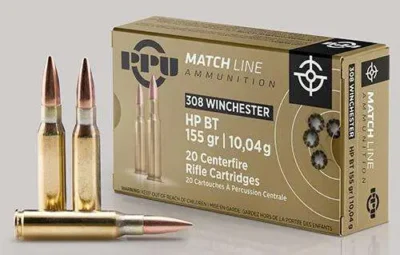 PRVI .308 WIN. 155GR MATCH HPBT 20RD