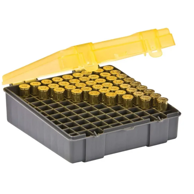 CARTRIDGE BOX .44 MAG- .45 COLT AMBER/CHARC 100ct. CARTRIDGE BOX .44 MAG- .45 COLT AMBER/CHARC 100ct.