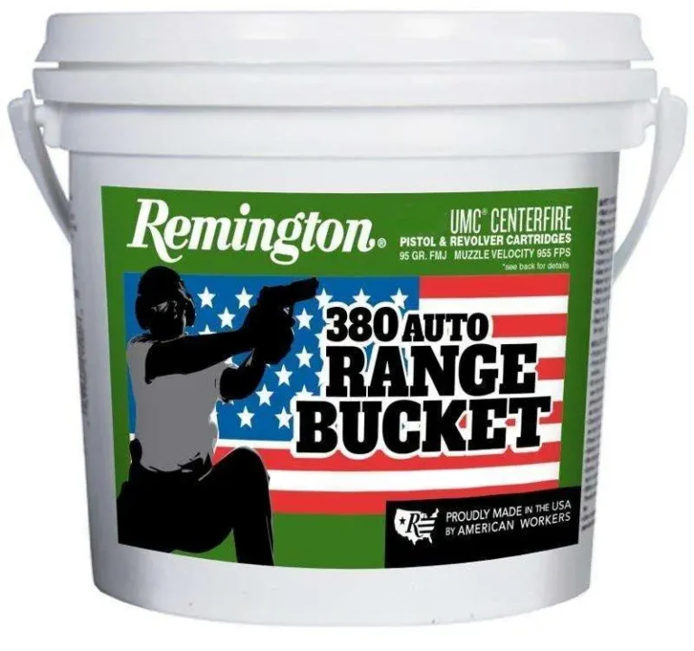 REMINGTON RANGE BUCKET UMC 380 AUTO 95GR FMJ AMMO 300RD