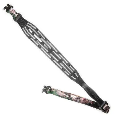 LIMBSAVER KODIAK “AIR” RIFLE SLING ADJ GRIP QD SWIVELS BLK/REALTREE X-GRN