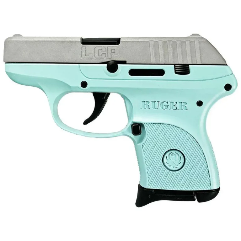 RUGER LCP 380ACP PISTOL 2.75″ BBL ROBINS EGG BLUE FRAME SILVER SLIDE
