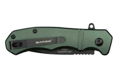 SARGE COMMAND – ARMY GREEN TURBO LOCK FOLDER 3″ BLADE