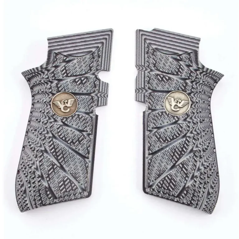 Grips EDC X9 Gray/Black G10 Aggressive Starburst Pattern