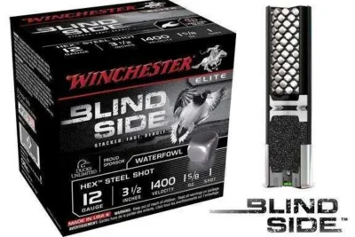 Winchester Ammo SBS12L2 Blindside  12 Gauge 3.50″ 1 5/8 oz 2 Shot 25 Bx/ 10 Cs